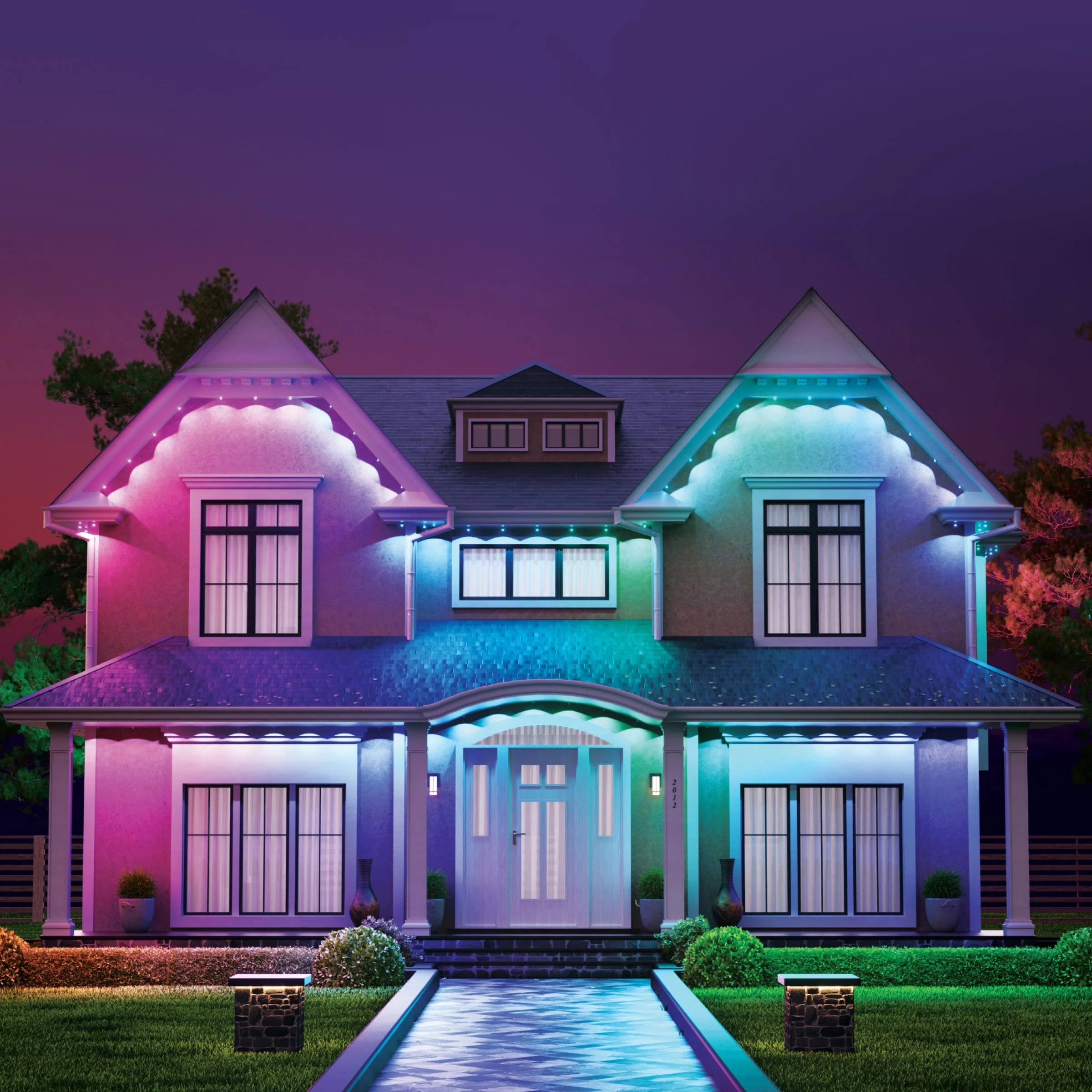 Matter Smart Multicolor Permanent Outdoor Lights Smarter Kit with Cable Covers 98ft (30m) - Image 2